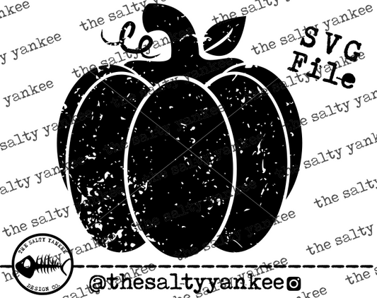 Distressed Pumpkin Clipart SVG and PNG File Download