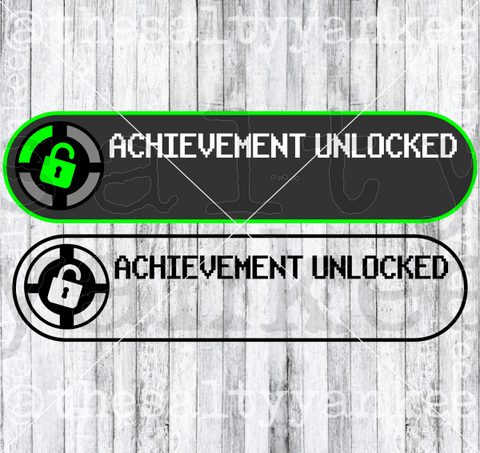 Achievement Unlocked Svg And Png File Download Downloads