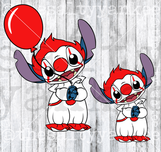 Alien In Clown Halloween Costume Svg And Png File Download Downloads