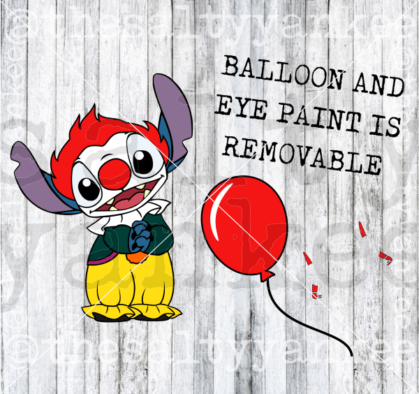 Alien In Clown Halloween Costume Svg And Png File Download Downloads