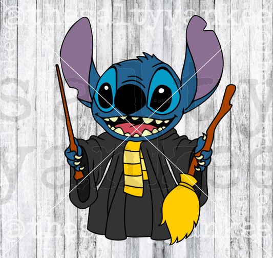 Alien In Wizard Costume Badger House On Svg And Png File Download Downloads