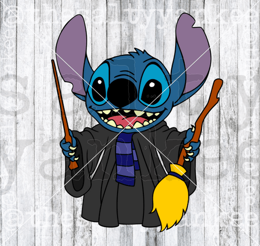 Alien In Wizard Costume Raven House On Svg And Png File Download Downloads