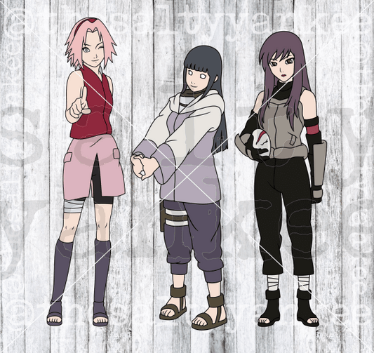 Anime Warriors Bundle Svg And Png File Download Downloads