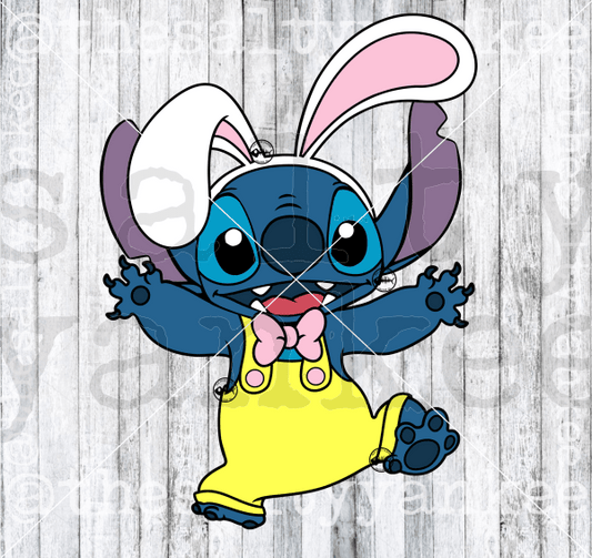 Blue Alien As Easter Bunny Svg And Png File Download Downloads