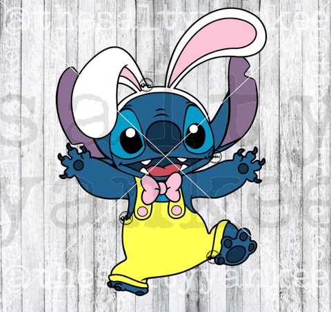Blue Alien As Easter Bunny Svg And Png File Download Downloads
