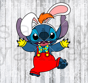 Blue Alien In Cartoon Rabbit Costume Svg And Png File Download Downloads