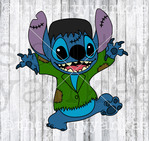 Blue Alien In Frankenstein Halloween Costume Svg And Png File Download Downloads