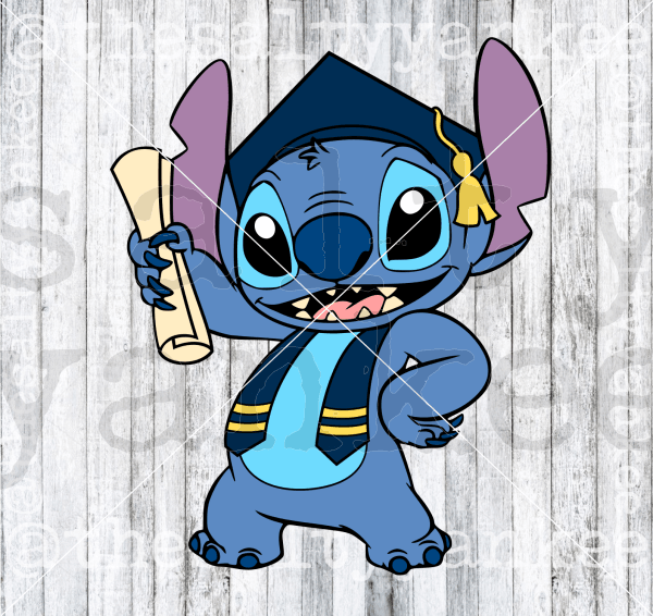 Blue Alien In Graduation Cap Svg And Png File Download Downloads