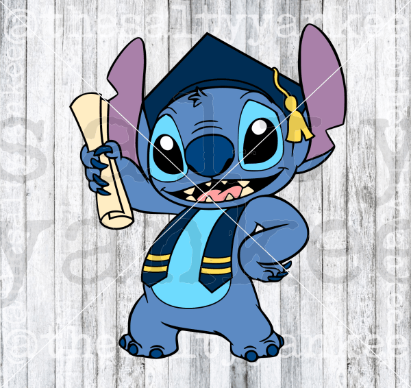 Blue Alien In Graduation Cap Svg And Png File Download – The Salty Yankee