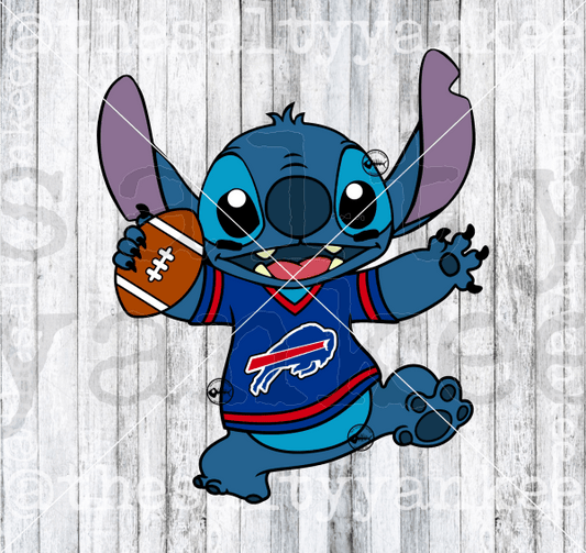 Blue Alien In Team Football Jersey Svg And Png File Download Downloads