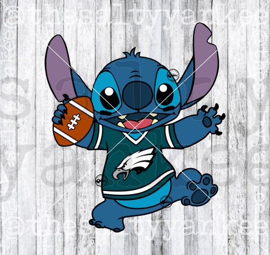 Blue Alien In Team Football Jersey Svg And Png File Download Downloads