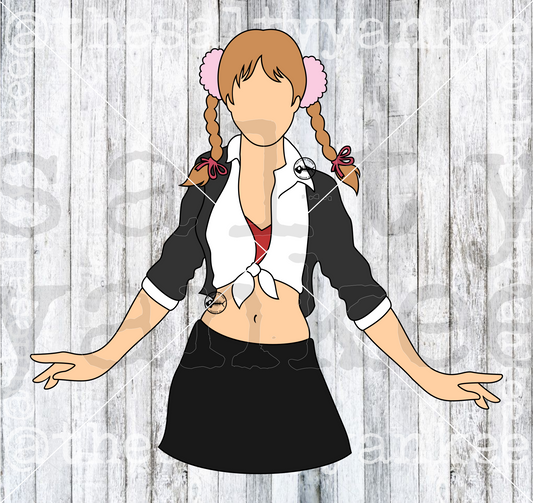 Pop Star School Girl SVG and PNG File Download