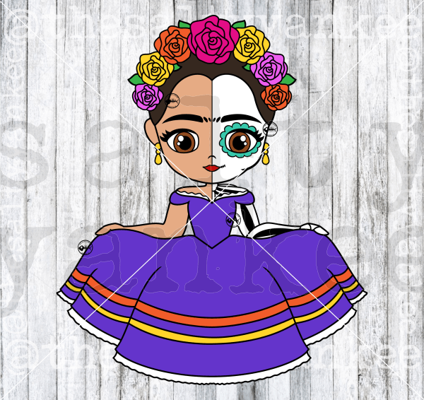 Bundle Frida Kahlo Skull Svg And Png File Download Downloads