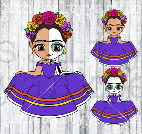 Bundle Frida Kahlo Skull Svg And Png File Download Downloads