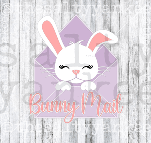 Bunny Mail Easter In Envelope Svg And Png File Download