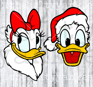 Christmas Duck Couple Svg And Png File Download Downloads