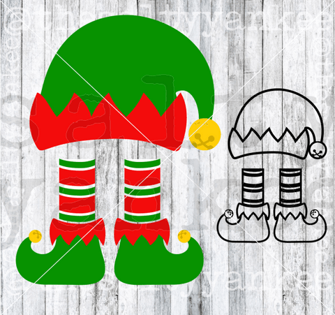 Christmas Elf Hat And Shoes Svg Png File Download Downloads