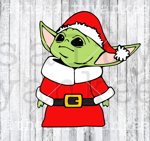 Christmas Green Alien Baby Santa SVG and PNG File Download – The Salty ...