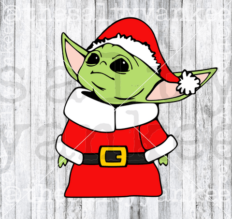 Christmas Green Alien Baby Santa Svg And Png File Download Downloads