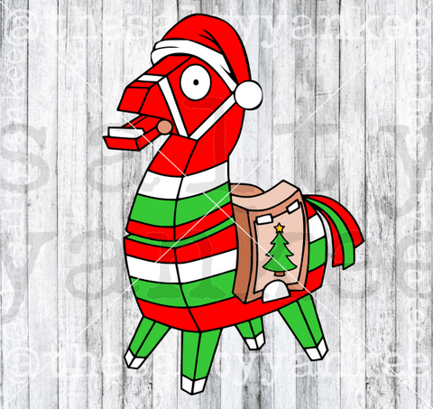 Christmas Santa Llama Svg And Png File Download Downloads