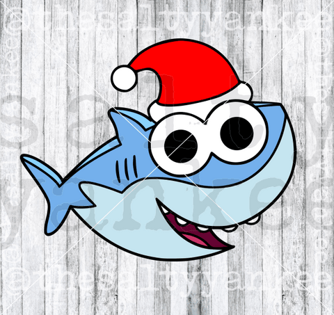Christmas Santa Shark Svg And Png File Download Downloads
