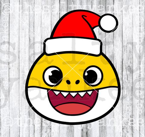 Christmas Santa Shark Svg And Png File Download Downloads