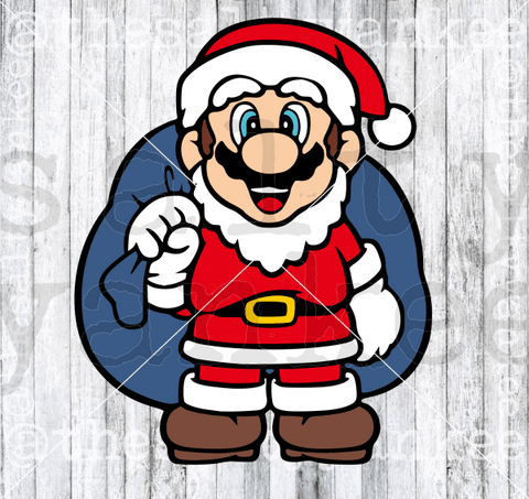 Christmas Santa Video Game Character Svg And Png File Download Downloads