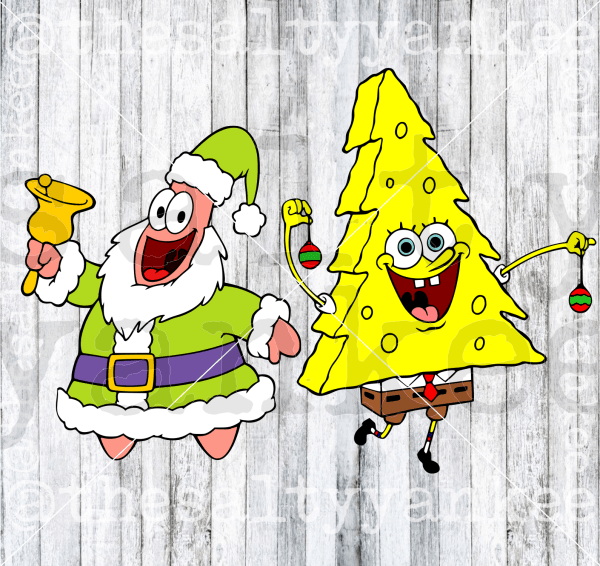 Christmas Sponge And Starfish Svg Png File Download Downloads