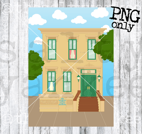 City Brownstone House High Resolution Png File Download Svg Downloads