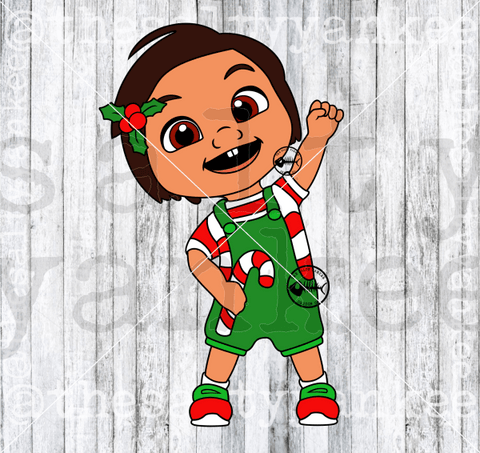 Cocomelon Nina In Christmas Attire Svg And Png File Download Downloads
