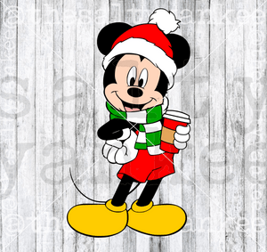 Coffee Christmas Mouse Svg And Png File Download Downloads