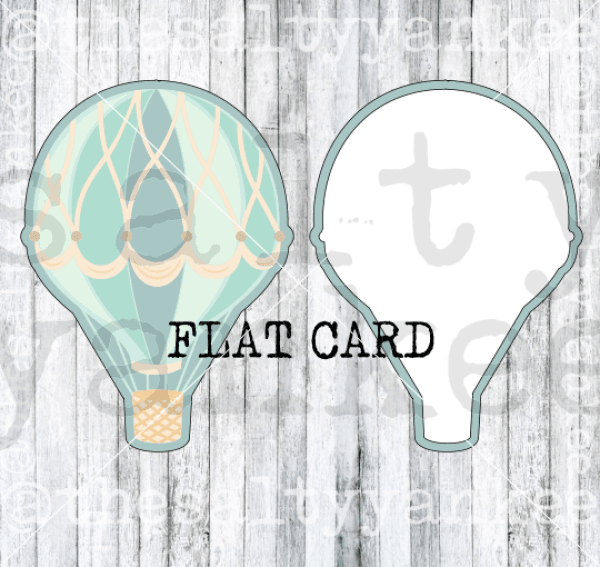 Copy Of Hot Air Balloon Card Template Flat Or Folded Layered Svg And Png File Download