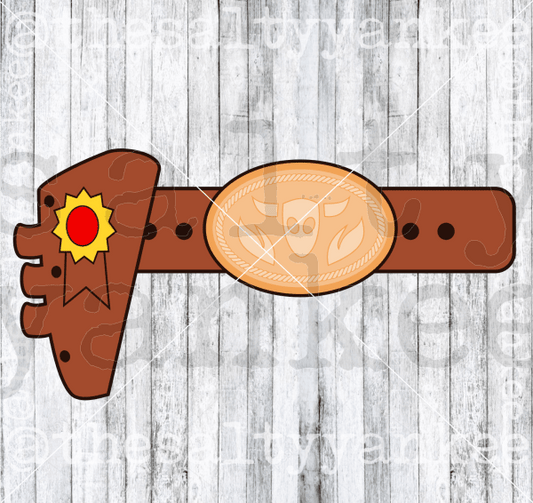 Cowboy Belt Holster Buckle Layered Svg And Png File Download Downloads