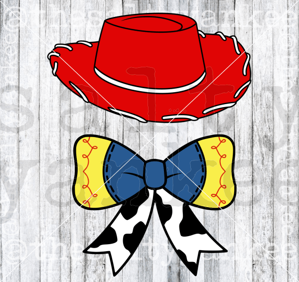 Cowgirl Accessories Bow And Hat Layered Svg Png File Download Downloads