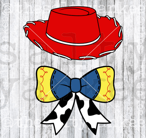 Cowgirl Accessories Bow And Hat Layered Svg Png File Download Downloads