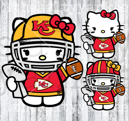 Cute Kitties In Super Bowl Teams Football Attire Svg And Png File Download Downloads