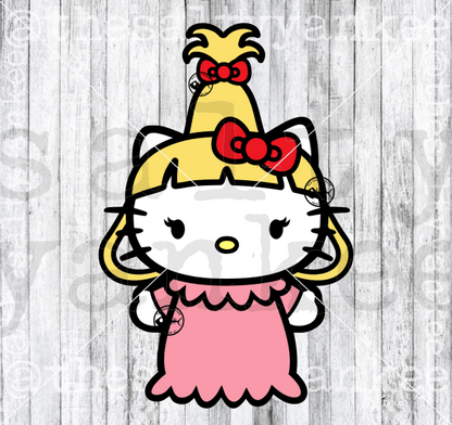 Cute Kitty As Cindy Lou Svg And Png File Download Downloads