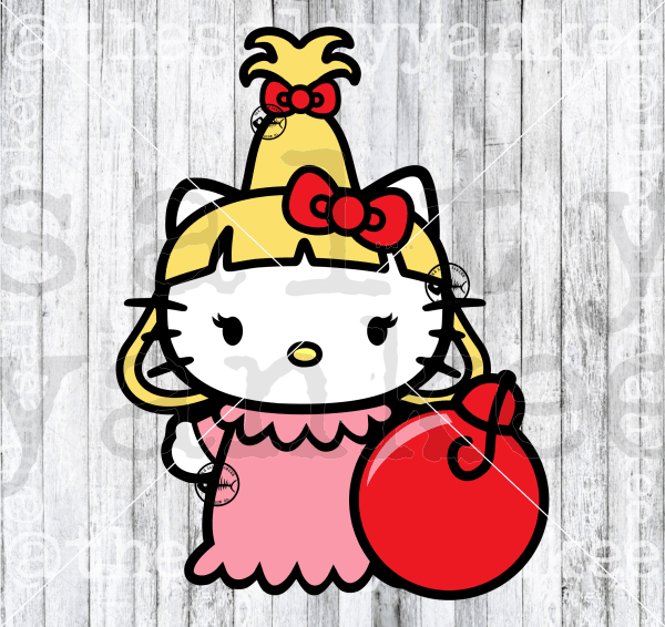 Cute Kitty As Cindy Lou Svg And Png File Download Downloads