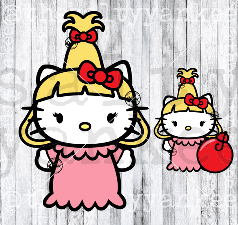 Cute Kitty As Cindy Lou Svg And Png File Download Downloads