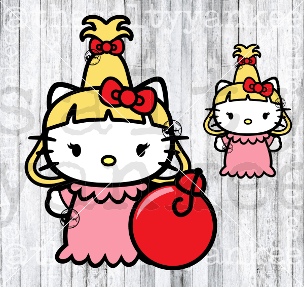 Cute Kitty As Cindy Lou Svg And Png File Download Downloads