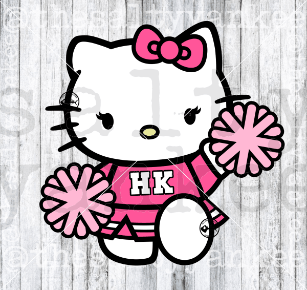 Cute Kitty Cheerleader Svg And Png File Download Downloads