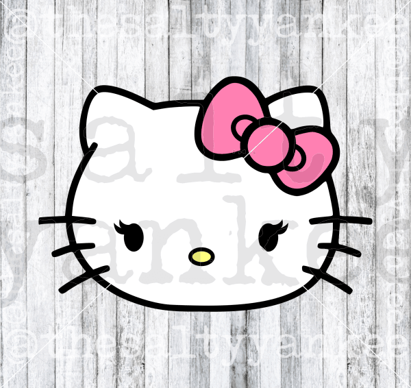 Cute Kitty Face Svg And Png File Download Downloads