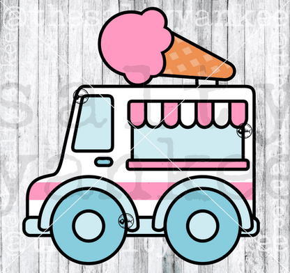 Cute Kitty Ice Cream Truck Svg And Png File Download Downloads