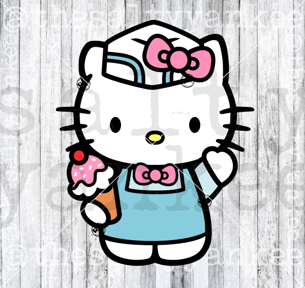 Cute Kitty Ice Cream Truck Svg And Png File Download Downloads