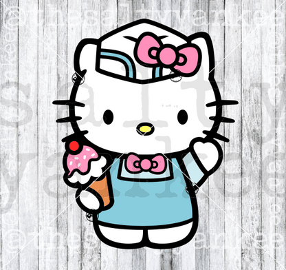 Cute Kitty Ice Cream Truck Svg And Png File Download Downloads