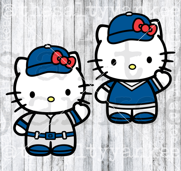 Cute Kitty In Baseball Attire Svg And Png File Download Downloads