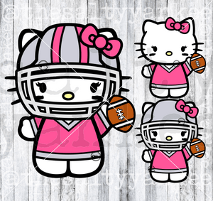 Cute Kitty In Football Attire Svg And Png File Download Downloads