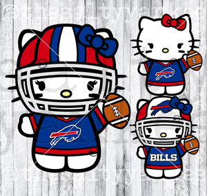Cute Kitty In Team Football Attire Svg And Png File Download Downloads
