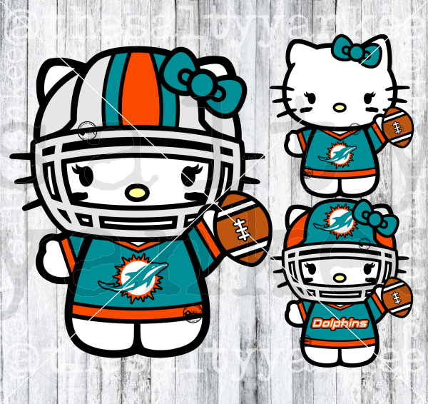 Cute Kitty In Team Football Attire Svg And Png File Download Downloads