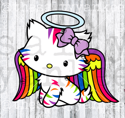 Cute Kitty Retro Rainbow Bundle Svg And Png File Download Downloads